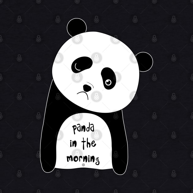 Funny and cute panda in the morning by grafart